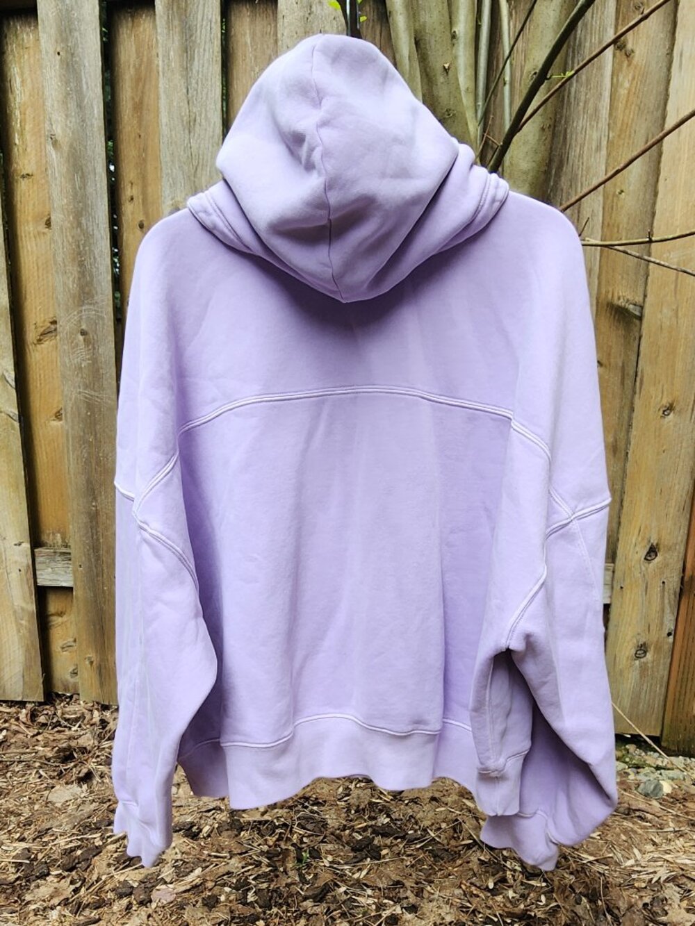 XXL Abercrombie lilac pullover hoodie quarter zip cropped - Picture 4 of 16